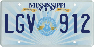 MS license plate LGV912