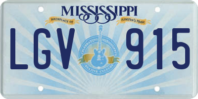 MS license plate LGV915