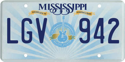 MS license plate LGV942