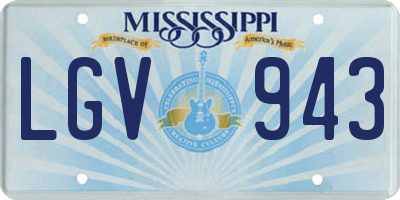MS license plate LGV943