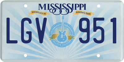 MS license plate LGV951