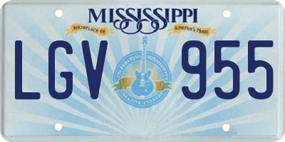 MS license plate LGV955