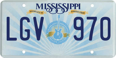 MS license plate LGV970