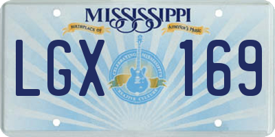MS license plate LGX169