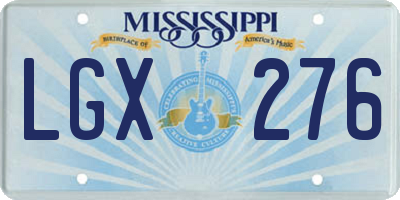 MS license plate LGX276