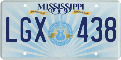 MS license plate LGX438