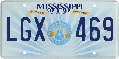 MS license plate LGX469