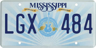 MS license plate LGX484