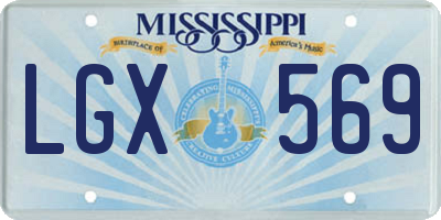 MS license plate LGX569