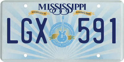 MS license plate LGX591