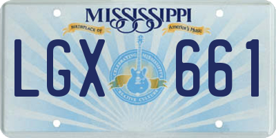 MS license plate LGX661