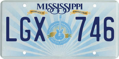 MS license plate LGX746