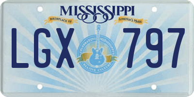MS license plate LGX797