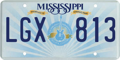 MS license plate LGX813