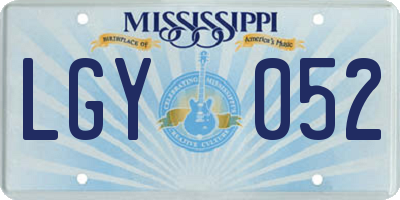 MS license plate LGY052