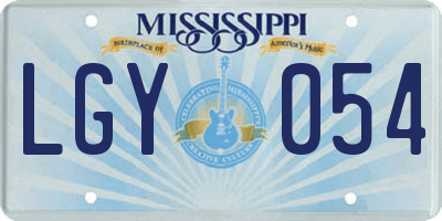 MS license plate LGY054