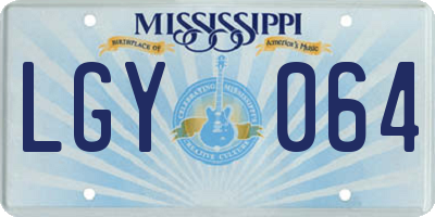 MS license plate LGY064