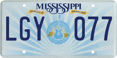 MS license plate LGY077