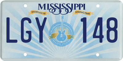 MS license plate LGY148