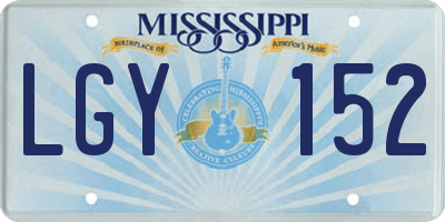 MS license plate LGY152