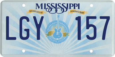 MS license plate LGY157