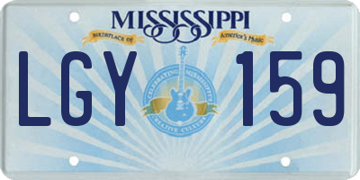 MS license plate LGY159