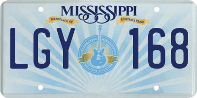 MS license plate LGY168