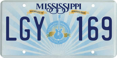 MS license plate LGY169