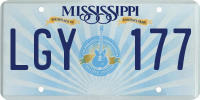 MS license plate LGY177