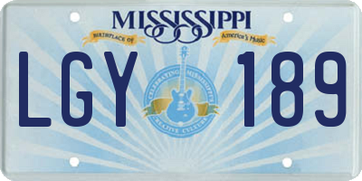 MS license plate LGY189