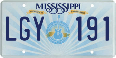 MS license plate LGY191