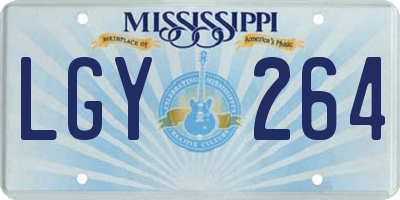 MS license plate LGY264