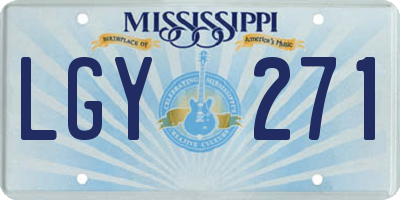 MS license plate LGY271