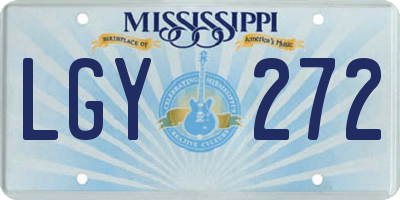 MS license plate LGY272