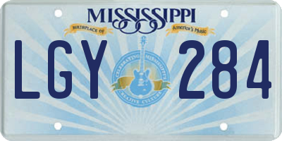 MS license plate LGY284