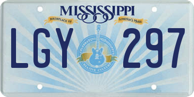 MS license plate LGY297