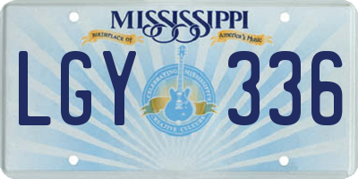 MS license plate LGY336