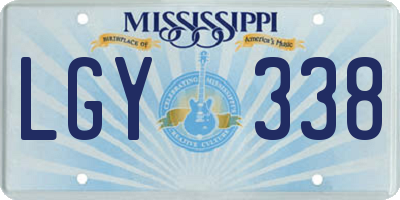 MS license plate LGY338