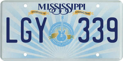 MS license plate LGY339