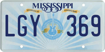 MS license plate LGY369