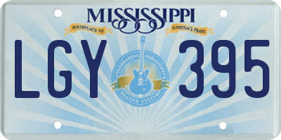 MS license plate LGY395