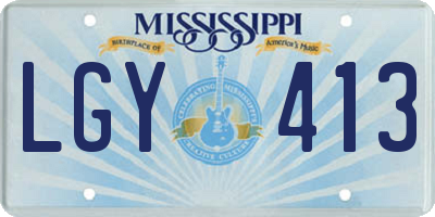 MS license plate LGY413
