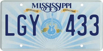 MS license plate LGY433