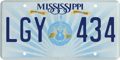 MS license plate LGY434
