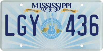 MS license plate LGY436