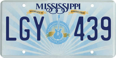 MS license plate LGY439