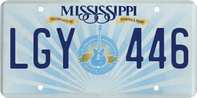 MS license plate LGY446