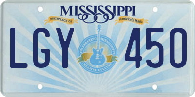 MS license plate LGY450