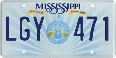 MS license plate LGY471