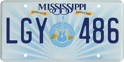 MS license plate LGY486